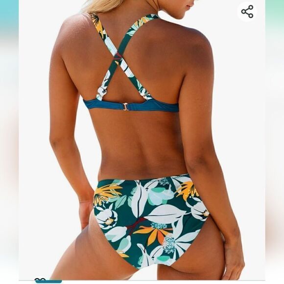 Happy Sailed Womens Push Up Bikini Set Large nwot - Picture 2 of 8